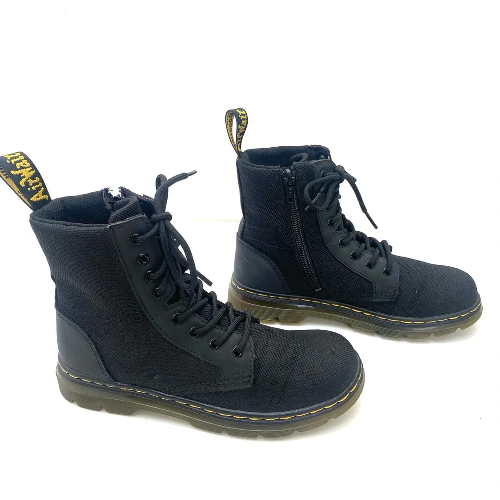 Dr. Martens Big Kid Black Nylon Mesh Combs Jungle Zip Boot
